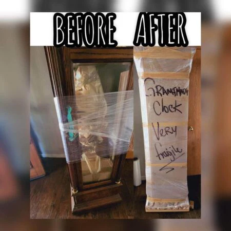 Grandfather Clock Pack in california moving